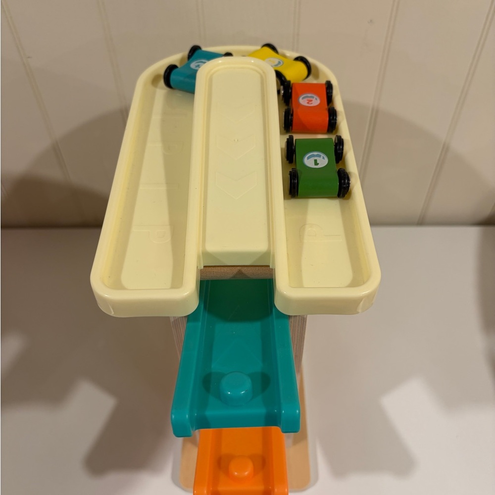 Top Bright Wooden Ramp Racing Car Toy Montessori Toddler Preschool Toy - Picture 3 of 8